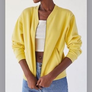 Urban Outfitters Yellow Zip-Up Sweatshirt